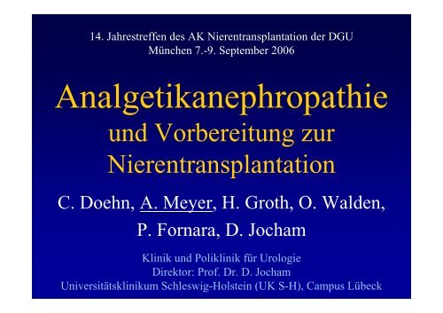 Analgetikanephropathie - nieren-transplantation.com