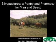 Silvopastures: a Pantry and Pharmacy for Man and Beast