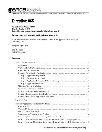 Directive 065: Resources Applications for Oil and Gas Reservoirs ...