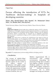 Factors affecting the introduction of ICTs for ‘healthcare decision-making’ in hospitals of developing countries