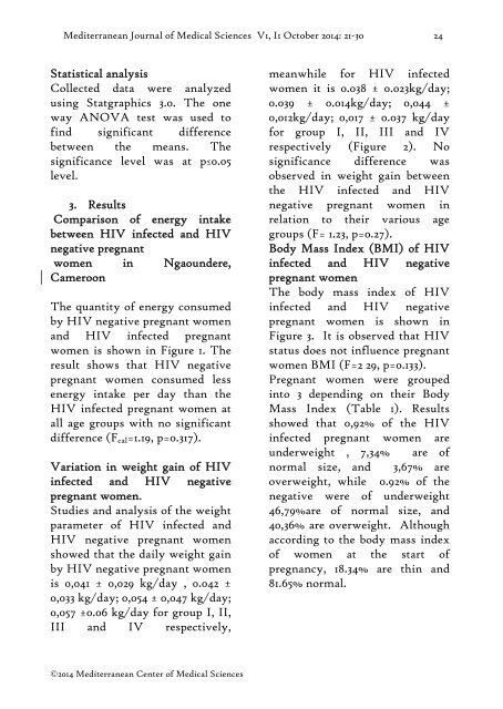 Assessment Of Nutritionnal Status Of Hiv Infected And Hiv Negative Pregnant Women In Ngaoundere, Cameroon