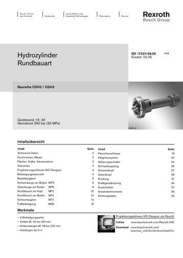 Hydrozylinder Rundbauart