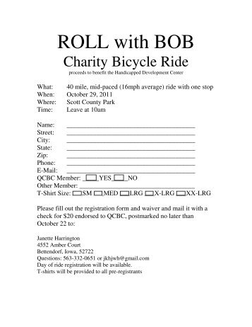 registration form and waiver - Quad Cities Bicycle Club