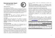 Sportkurs-Programm - der Gesamtschule Gießen-Ost