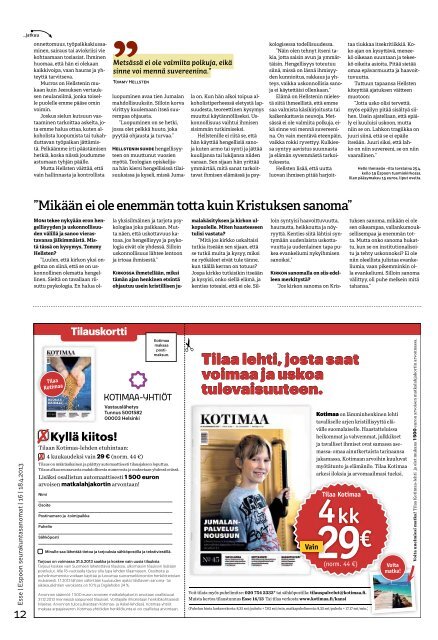 Esse 16/2013 (pdf) - Espoon seurakuntasanomat