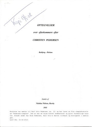 Nr. 96 Christen Pedersen's efterkommere - helec.dk