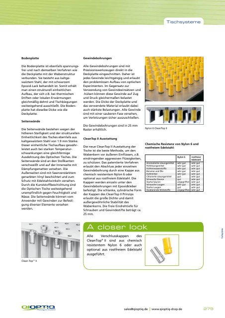 08-Optische Tische.pdf - Qioptiq Q-Shop