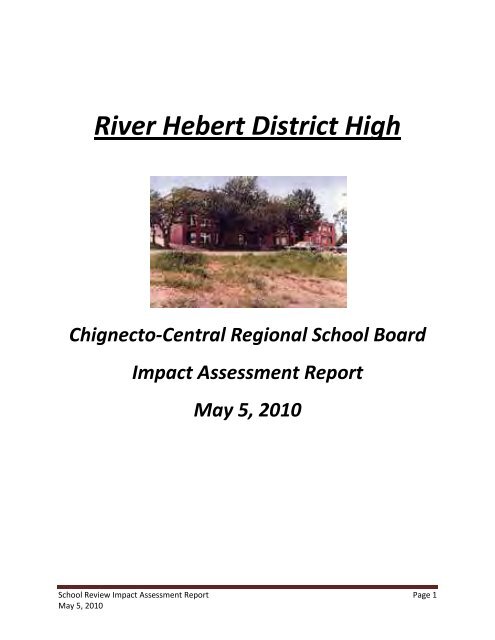River Hebert District High - Chignecto-Central Regional School Board