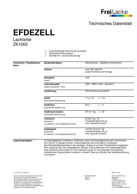 EFDEZELL - Emil Frei GmbH & Co.