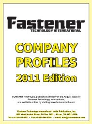 COMPANY PROFILES - Fastener Technology International