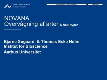 NOVANA Overvågning af arter & Naturtyper