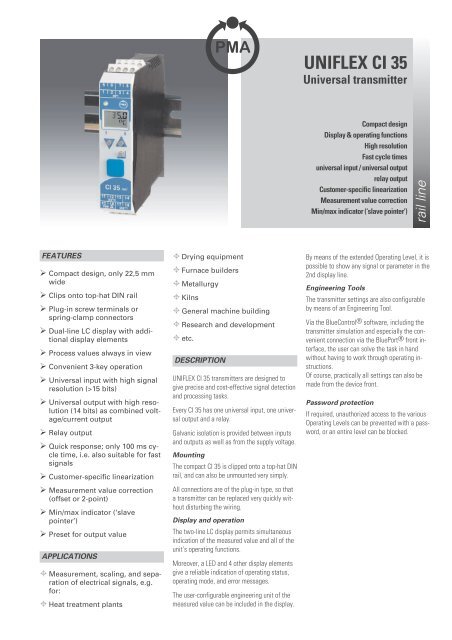 UNIFLEX CI 35 Universal Transmitter - Temp-Press Inc