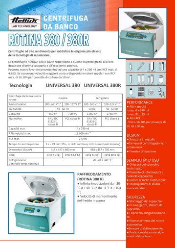 centrifughe ROTINA 380