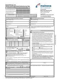 Anmeldung zur Zählersetzung / Inbetriebsetzung Gas im PDF-Format