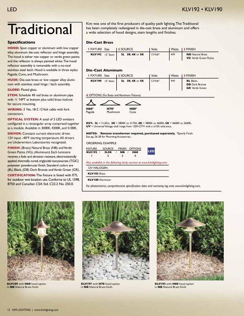 LANDSCAPE LIGHTING COLLECTION CATALOG (pdf) - Kim Lighting