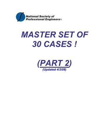 master set of 30 cases - Nebraska Board of Engineers and Architects