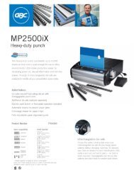 Download GBC MP2500iX Punch Brochure - PDF - Presentations ...