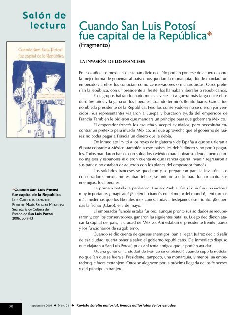 Revista BoletÃ­n Editorial - DirecciÃ³n General de VinculaciÃ³n Cultural ...