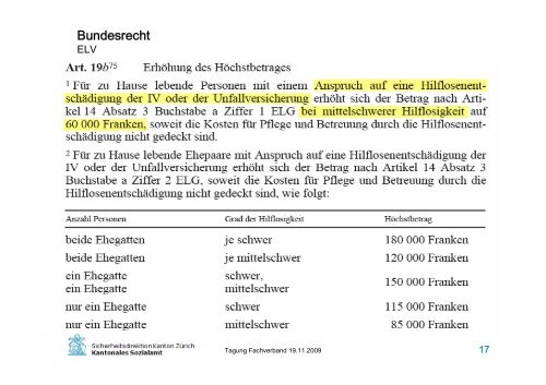 und Behinderungskosten - Fachverband Zusatzleistungen