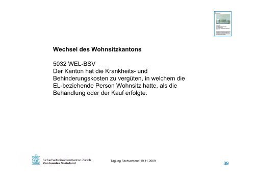 und Behinderungskosten - Fachverband Zusatzleistungen