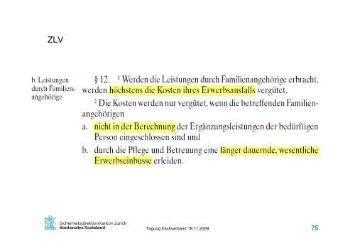 und Behinderungskosten - Fachverband Zusatzleistungen