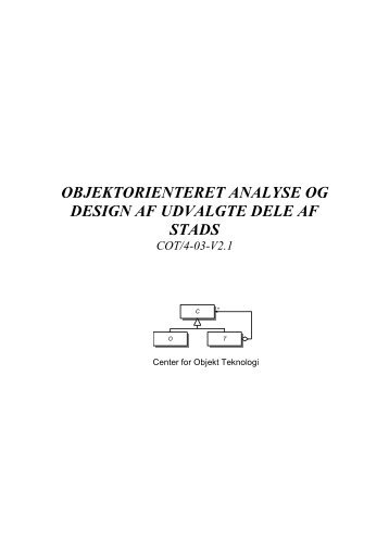 objektorienteret analyse og design af udvalgte dele ... - IT-Universitetet