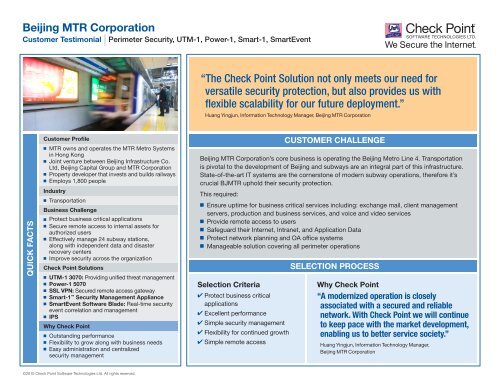 Success Story - Check Point