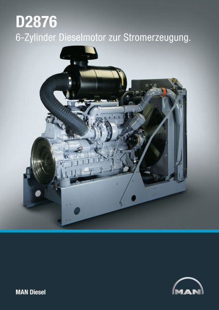 6-Zylinder Dieselmotor zur Stromerzeugung. - MAN Diesel & Turbo SE
