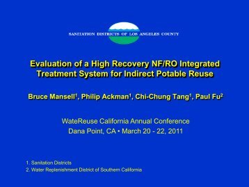 Evaluation of a High Recovery NF/RO Integrated Treatment System ...