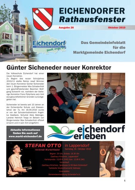 Gunter Sicheneder Neuer Konrektor Markt Eichendorf