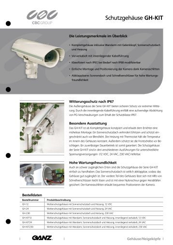 PDF Datenblatt - CBC CCTV