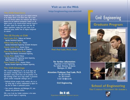 Graduate Civil Engineering Brochure - the School of Engineering ...