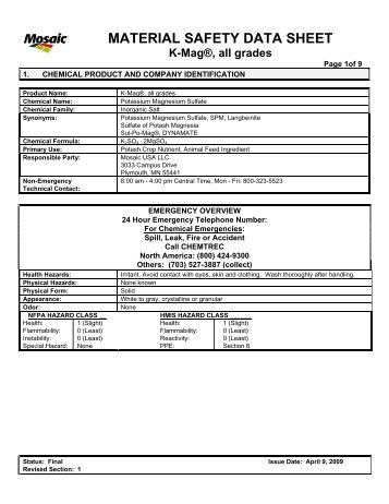 MSDS - Agrium