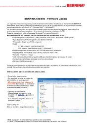 Instructiones de la actualización del firmware para BERNINA 530 ...