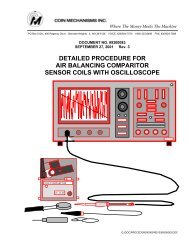 Sensor Coil Balance Procedure - Oscilloscope - Coin Mechanisms