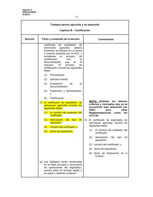 Adjunto A Trabajos aÃ©reos agrÃ­colas y de aspersiÃ³n CapÃ­tulo ... - ICAO