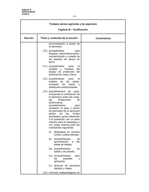 Adjunto A Trabajos aÃ©reos agrÃ­colas y de aspersiÃ³n CapÃ­tulo ... - ICAO