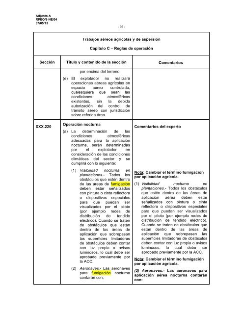 Adjunto A Trabajos aÃ©reos agrÃ­colas y de aspersiÃ³n CapÃ­tulo ... - ICAO