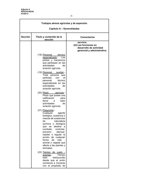 Adjunto A Trabajos aÃ©reos agrÃ­colas y de aspersiÃ³n CapÃ­tulo ... - ICAO