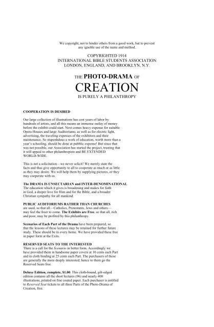 The Photo-Drama of Creation - The Herald