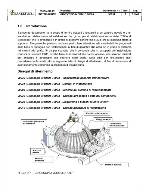giroscopio modello 7000a manuale di installazione ... - Seakeeper