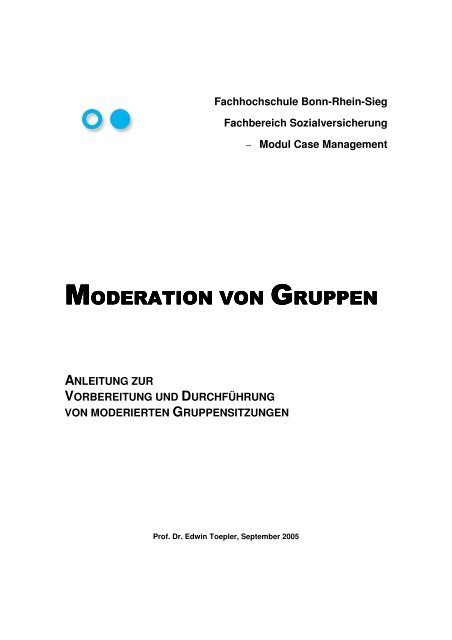 anleitung zur vorbereitung und durchführung - Fachbereich ...