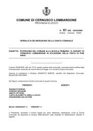 COMUNE DI CERNUSCO LOMBARDONE