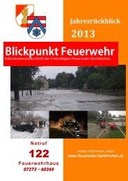 Blickpunkt Feuerwehr - Feuerwehren von Hartkirchen