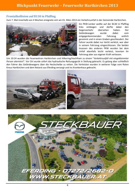 Blickpunkt Feuerwehr - Feuerwehren von Hartkirchen