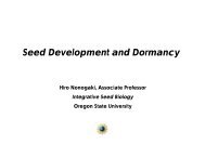 Seed Development and Dormancy