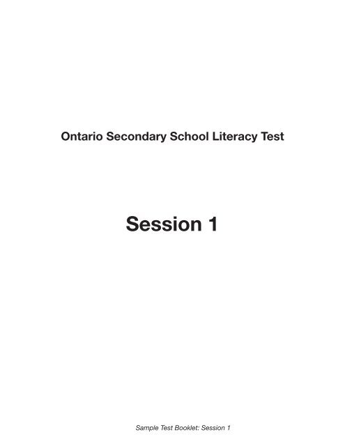 OSSLT Sample Test Booklet 1 2012.pdf - Thornlea