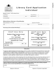 Library Card Application Individual - Dripping Springs Community ...