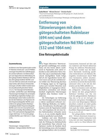 und dem gÃ¼tegeschalteten Nd:YAG-Laser - Laserklinik Karlsruhe