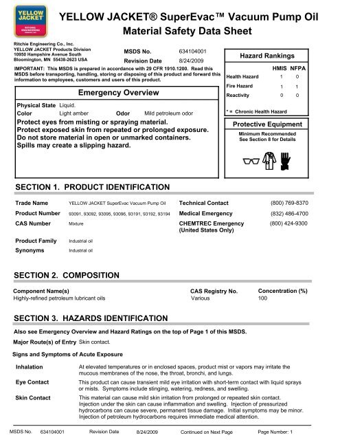 YELLOW JACKET High Vacuum Pump Oil 1 - HVAC-Talk